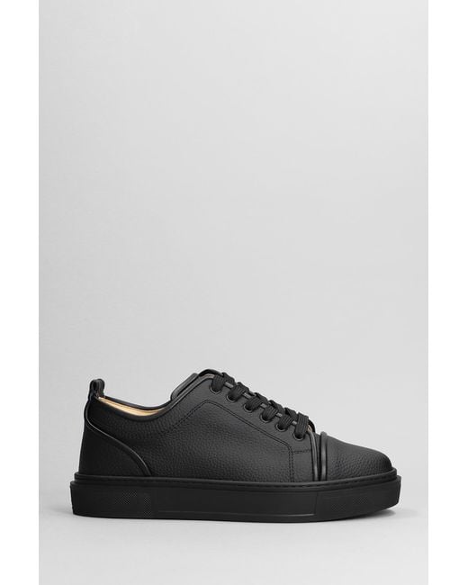 Christian Louboutin Black Adolon Junior Vegan Leather Low-top Trainers for men