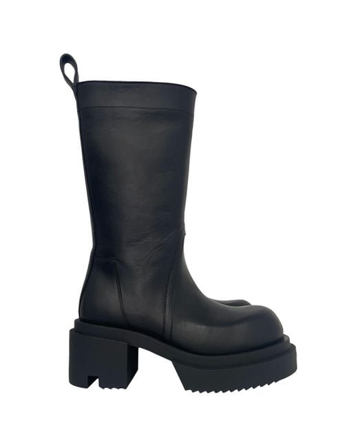 靴 Rick Owens CALF PULL ON BOGUN Rick Owens Calf Pull On Bogun Boots Shoes in Black | Lyst