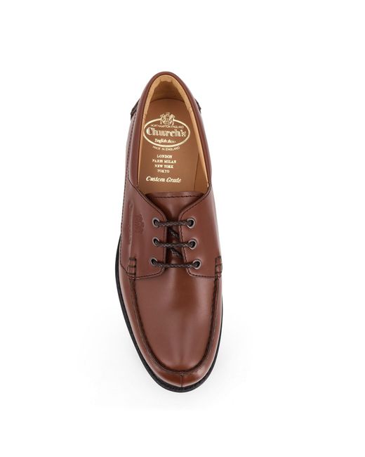 Church's Brown Leather Lace Up Shoes for men