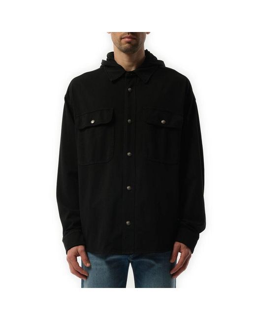 Palm Angels Black Cotton Shell Jacket for men