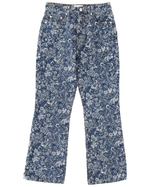 Ganni Blue Tapestry Jeans Organic Cotton
