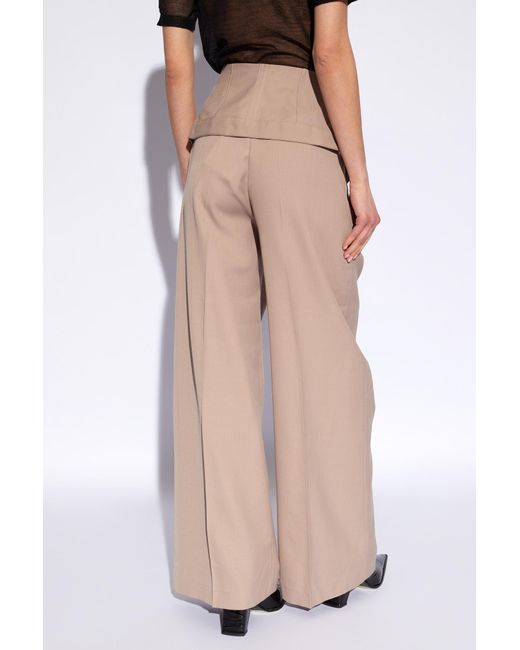 Acne Natural Pleat-front Trousers