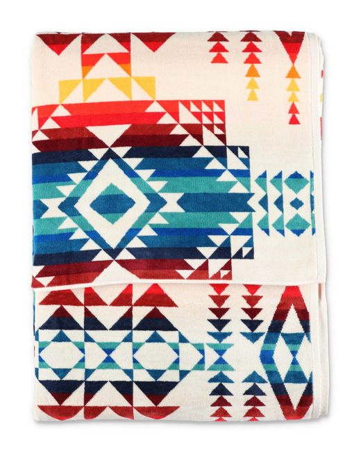 Pendleton Blue Jacquard Beach Towel For Two