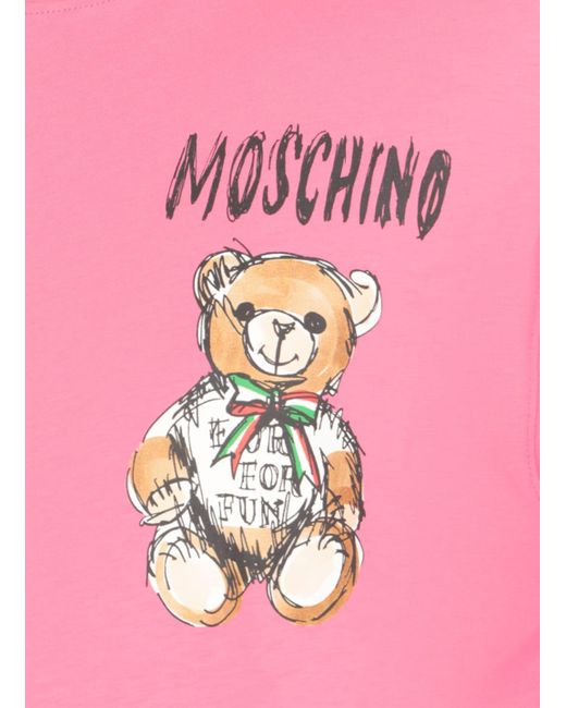 Moschino Pink T-Shirts And Polos