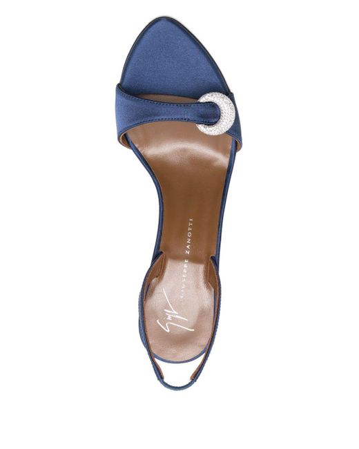 Giuseppe Zanotti Blue 100Mm Slingback Embellished Heeled Sandals