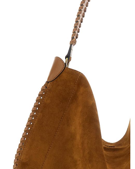 Isabel Marant Brown Crossbody Bag Oskan Hobo Suede Shoulder