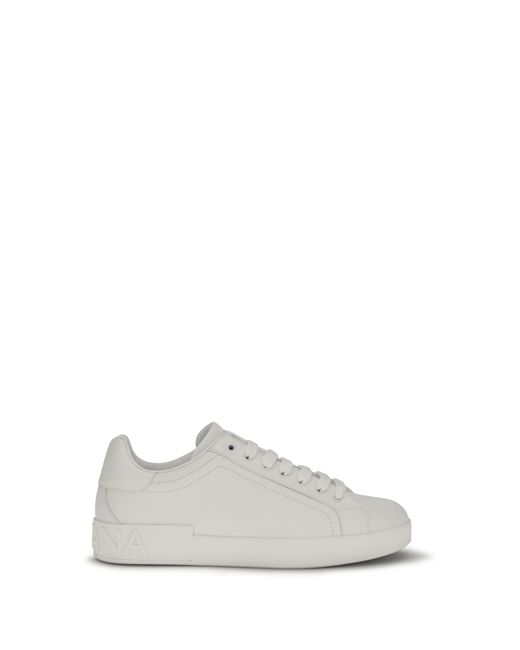 Dolce & Gabbana Gray Sneakers Portofino Nappa Upper: Calf Leather Trainers for men