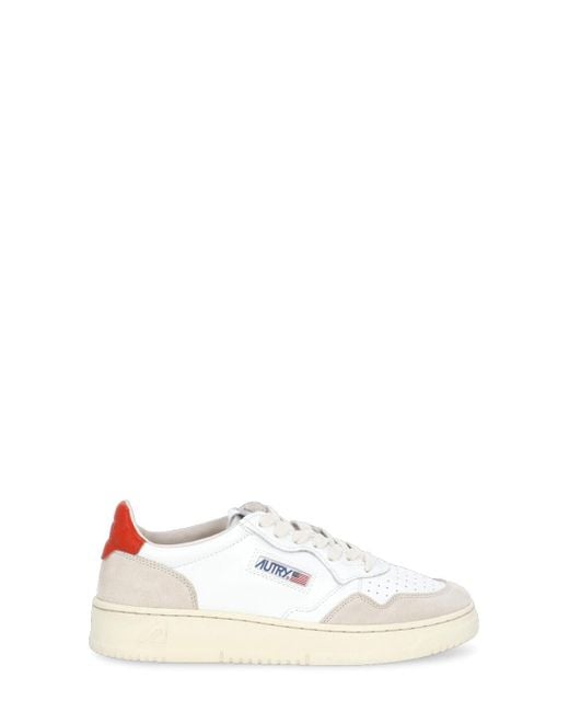 Autry Medalist Low Suede And Leather Sneakers in White - Save 2% | Lyst