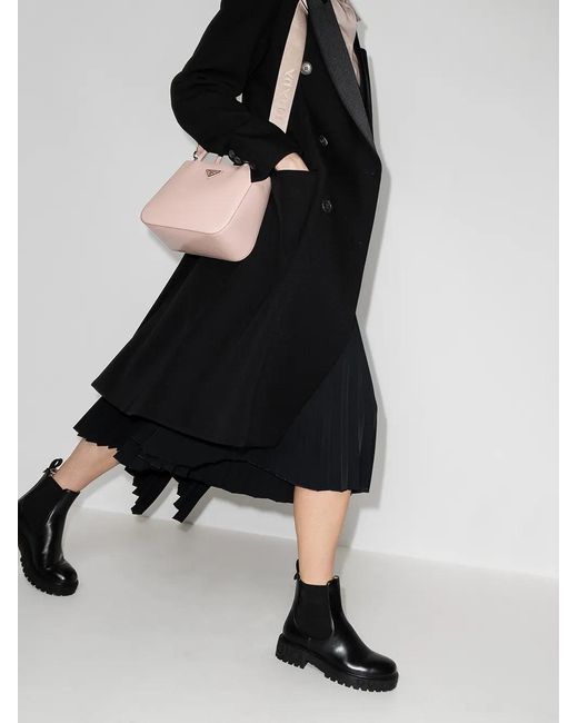 Ferragamo Black Gancini Logo-Detail Chelsea Boots