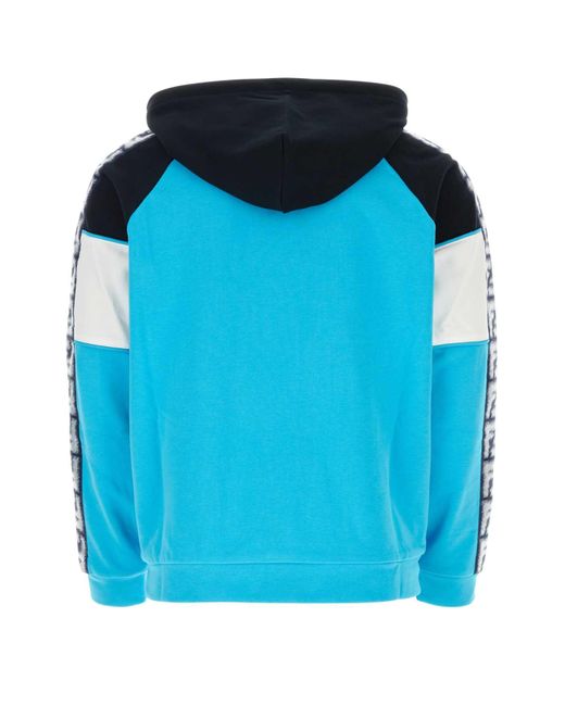 Fendi Blue Cotton Sweatshirt for men