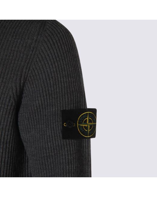 Stone Island Gray Wool Knitwear for men