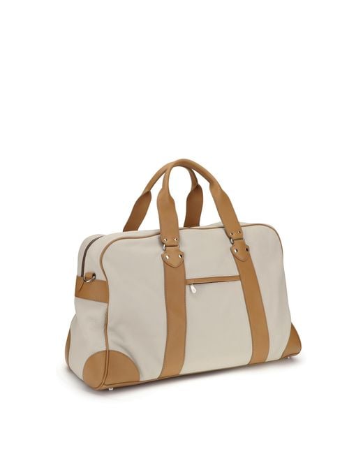 Brunello Cucinelli Natural Street Travel Bag Calf Leather Bos Taurus for men