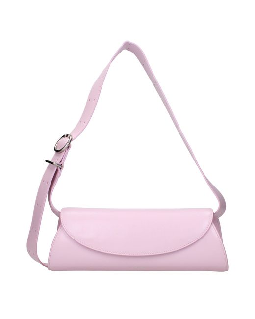 Jil Sander Pink Leather Crossbody Bag