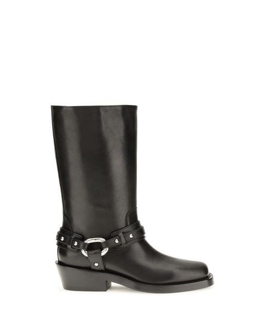 Rabanne Black Boots Calf Leather