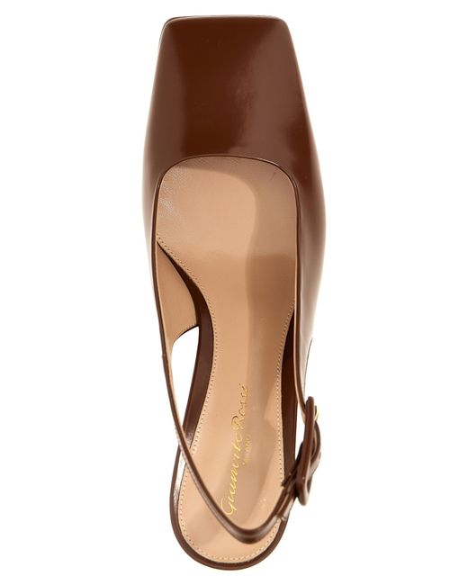 Gianvito Rossi Brown 'Ric' Slingbacks