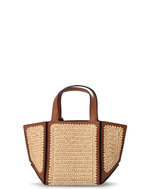 【MICHAEL KORS】Jordi Small Hand-Crocheted Leather Tote Bag Jordi Small Hand-Crocheted and Leather Tote Bag | Michael
