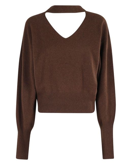 FEDERICA TOSI Brown Maglia Scollo V
