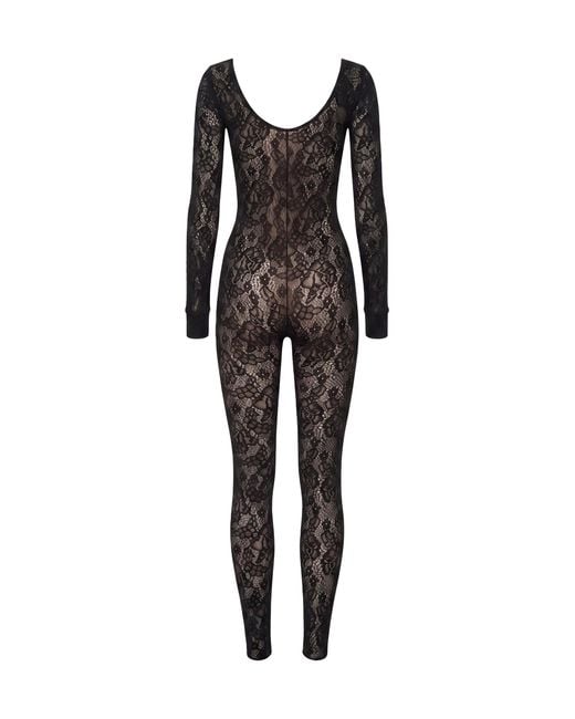 Wolford Black Infinite Rose Jumpsuit Polyamide; Elastane Dress