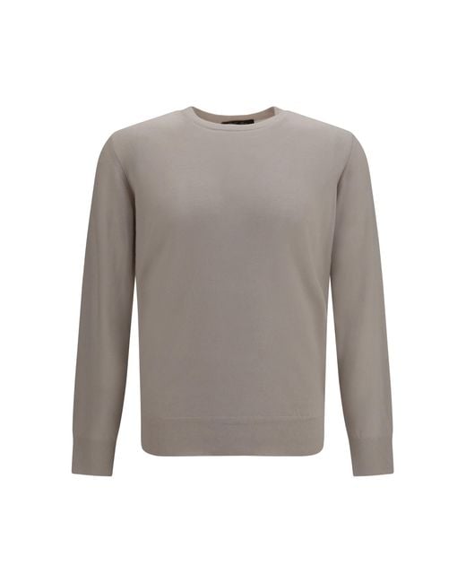 Loro Piana Gray Cashmere Sweater for men