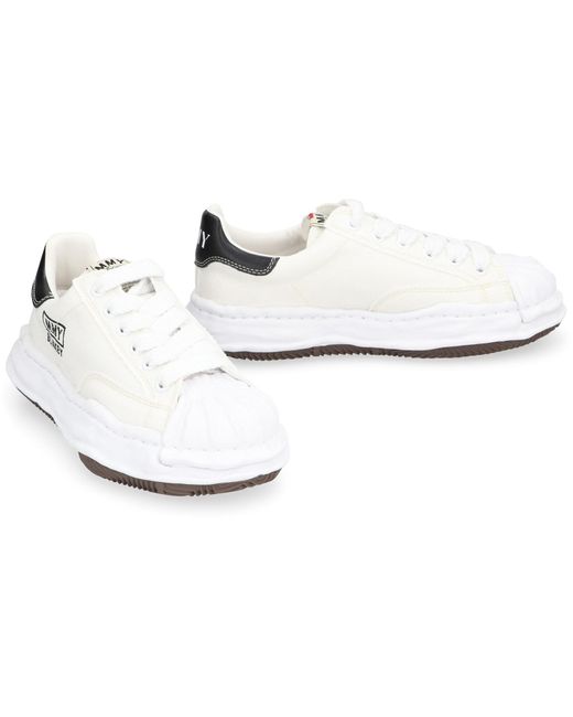 Maison Mihara Yasuhiro White Blakey Fabric Low-Top Sneakers for men