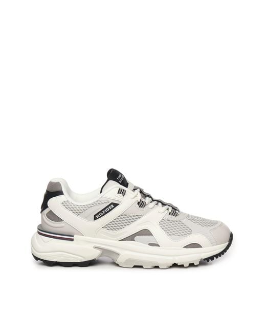 Tommy Hilfiger White Chunky Hilfiger Monotype Sneakers for men