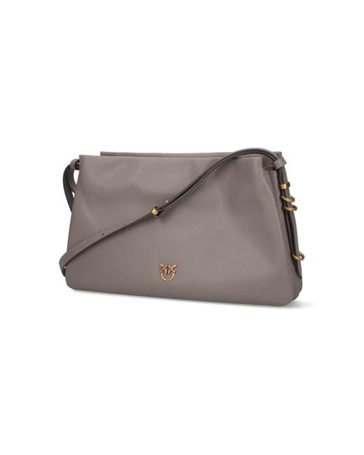 Pinko Gray Medium Shoulder Bag