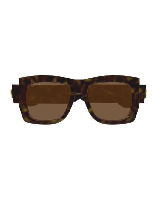 Gucci Brown Square Frame Sunglasses