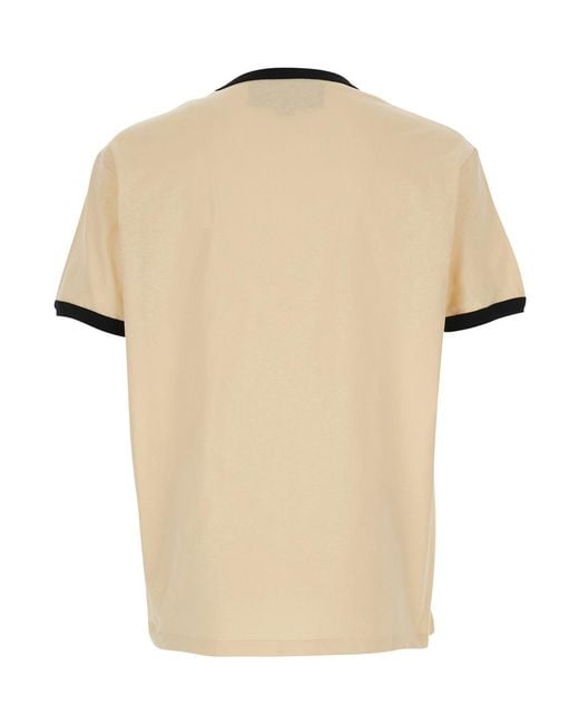 Valentino Natural Crew Neck T-Shirt Cotton T-Shirts for men