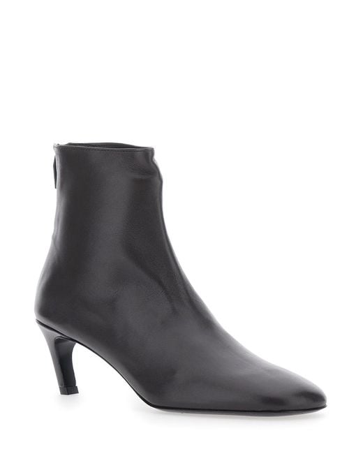 Totême Black Ankle Boots Leather