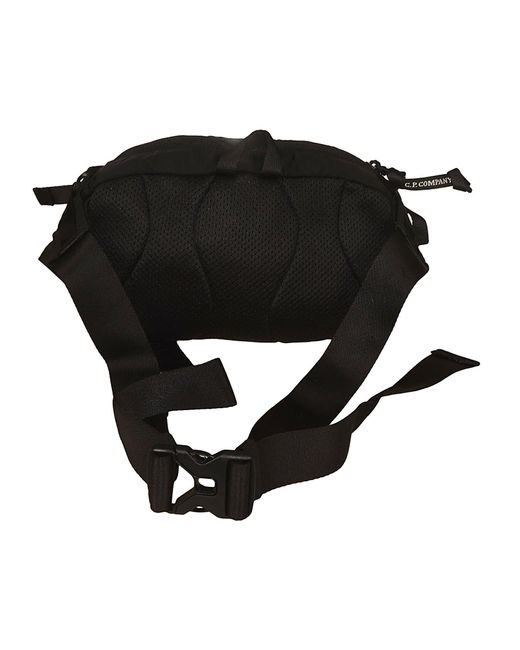 C P Company Black Lens-Detailed Shoulder Bag for men