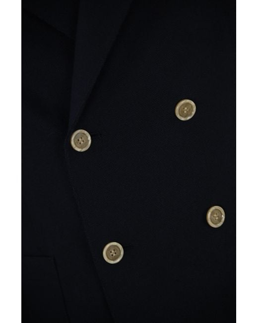 Eleventy Black Double-Breasted Jacket for men