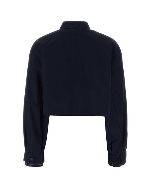 Prada Blue Dark Poplin Jacket