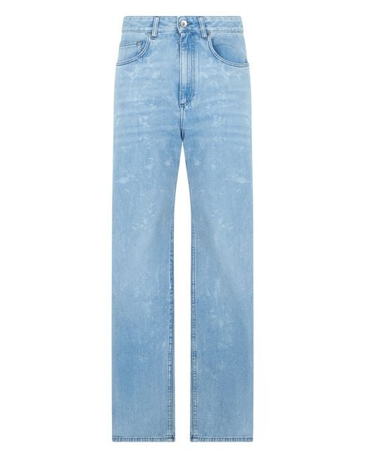 Rabanne Blue Straight-Leg Jeans Cotton