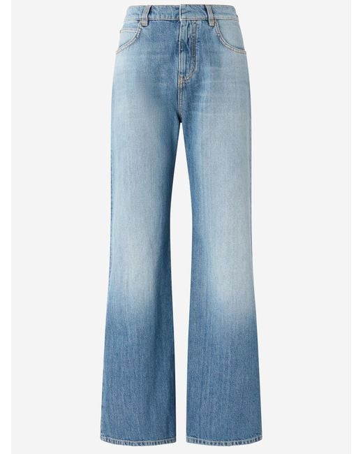 Pinko Blue Cotton Jeans Trousers