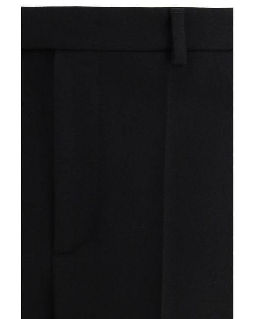 Valentino Black Virgin Wool Pants Fleece Ovis Aries for men