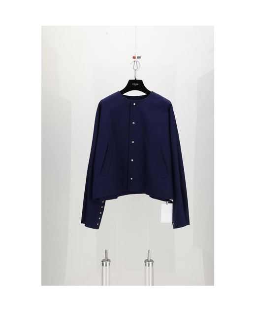 Céline Blue Cardigan Jacket Cotton