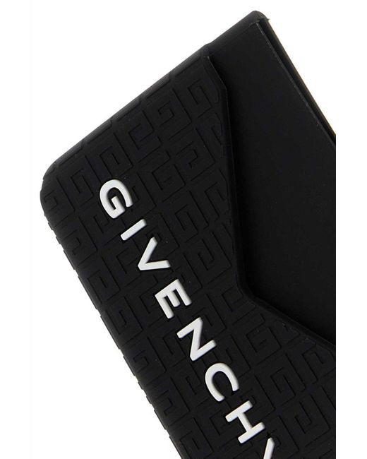 Givenchy Black Printed Leather Cardholder for men