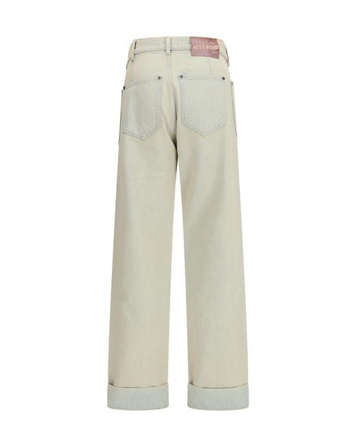 Vivienne Westwood White Jeans Cotton With Patch Pockets for men