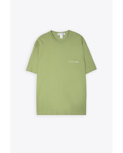 Comme des Garçons Green T-Shirt Knit Cotton Oversize T-Shirt With Chest Logo for men
