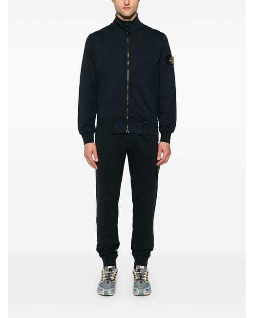 Stone Island Black Slim Fit Jogger Trousers for men