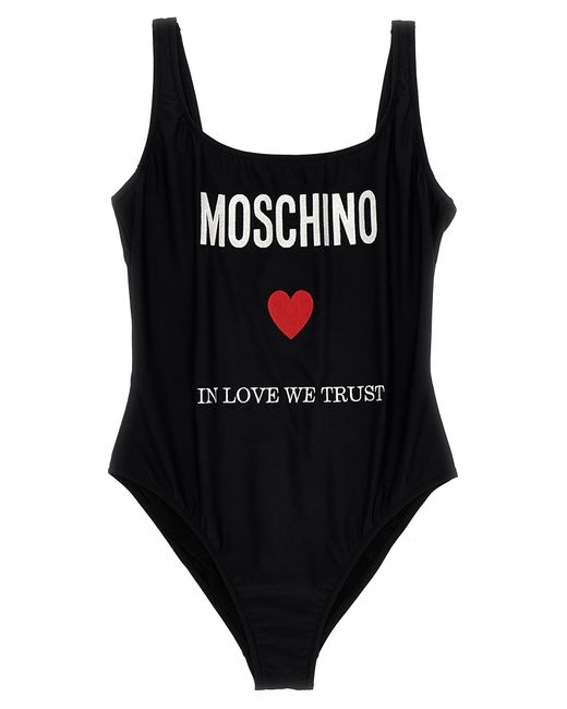 Moschino Black In Love We Trust Beachwear