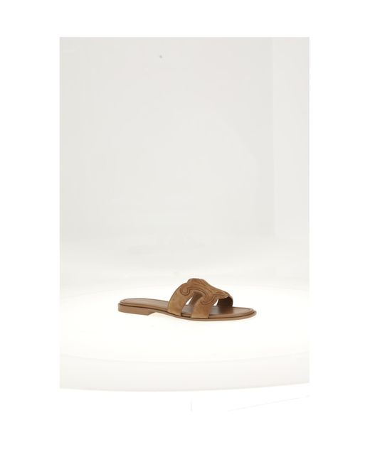 Céline White Mule Triomphe 15 Calf Leather Sandal