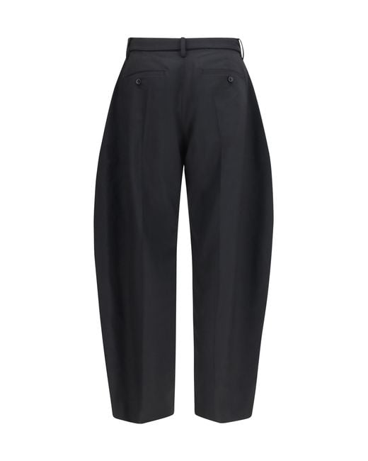 Sacai Blue Wool Tailored Pants With Belt Polyester; Cupro for men