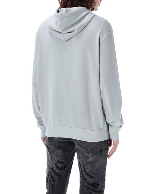 Balmain Hoodie Logo in Gray for Men Lyst