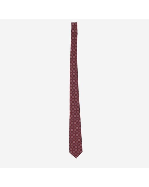Gucci Purple Tie Jacquard Silk Morsetto Print Ties & Bow for men