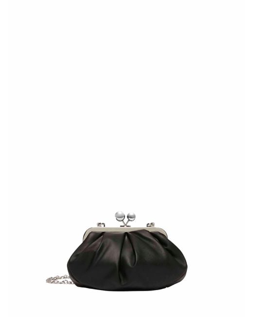 Weekend by Maxmara Black Clutch Bag Prati Leather Handbags