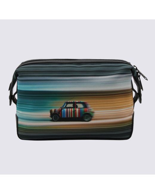 Paul Smith Green Multicolour Canvas Pouch Bag for men