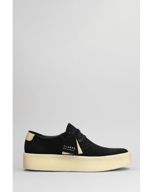 Clarks Ashcott Cup Lace Up Shoes In Black Suede for Men | Lyst