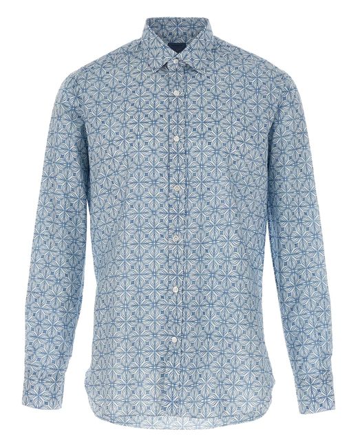 Barba Napoli Blue Vintage Shirt Shirt for men