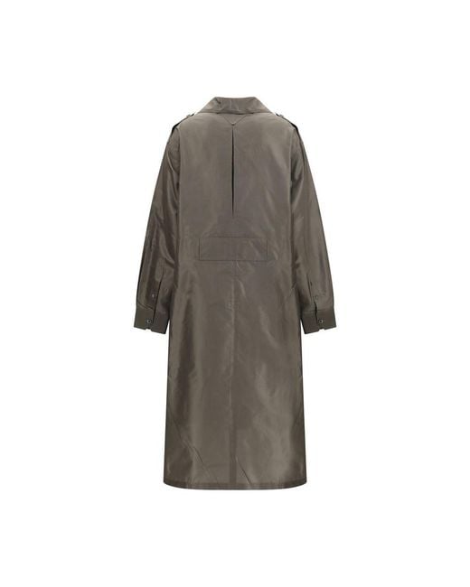 Prada Gray Bicolor Silk Casual Dress